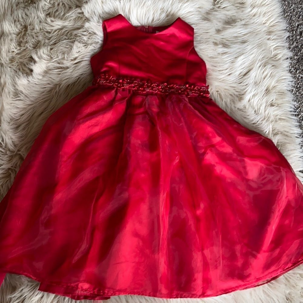 Girls Sugar Plum Holiday Red Fancy Dress 4T